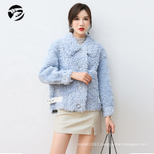 Loose shaggy short ladies winter coats women coats woolen fur teddy coat